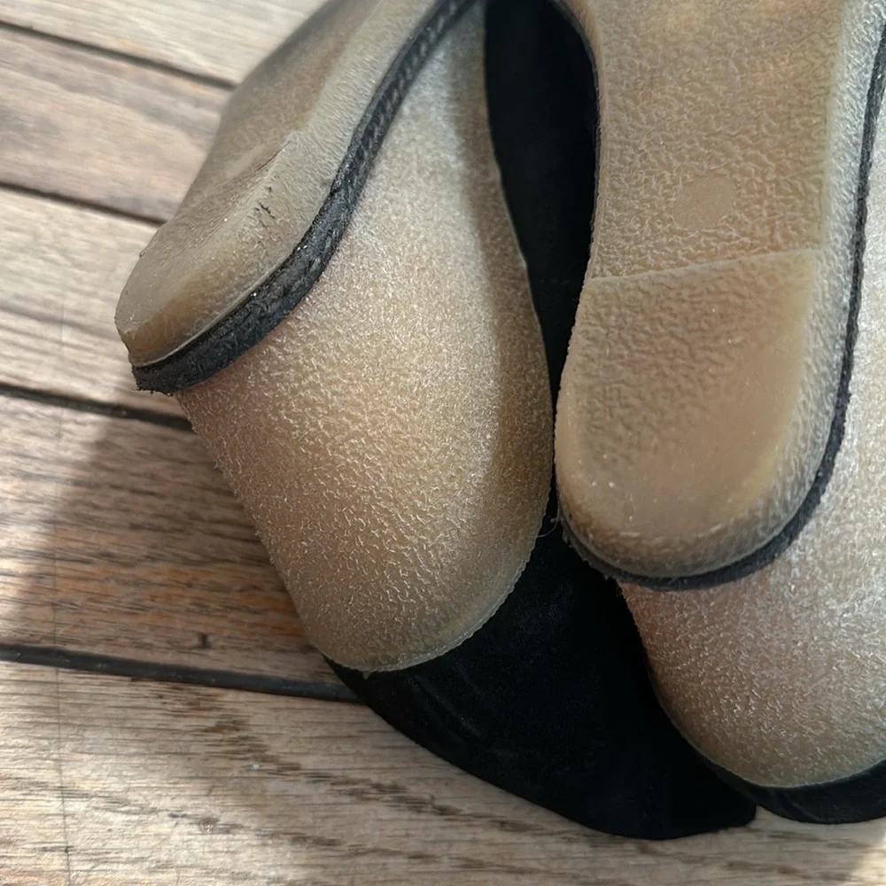 J crew Macalister black suede wedge booties size 10